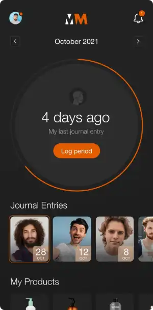 Hair growth tracking screenshot 1